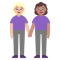 Women Holding Hands- Medium-Light Skin Tone- Medium Skin Tone emoji on Microsoft